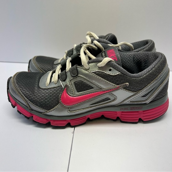 Nike Women's Size 7 Dual Fusion ST Running Sneakers Shoes Gray Pink - Picture 4 of 9